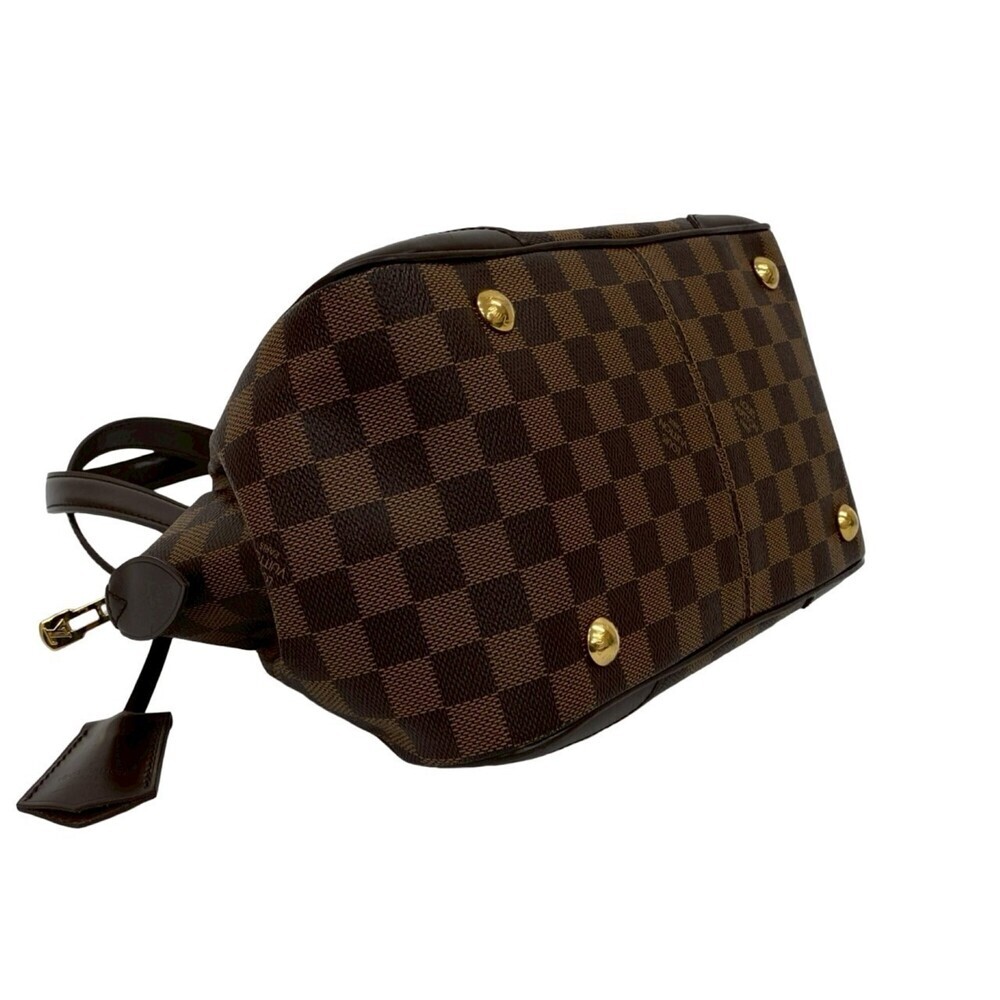 LOUIS VUITTON Authentic Brown Damier Leather Tote Bag - Picture 6 of 8